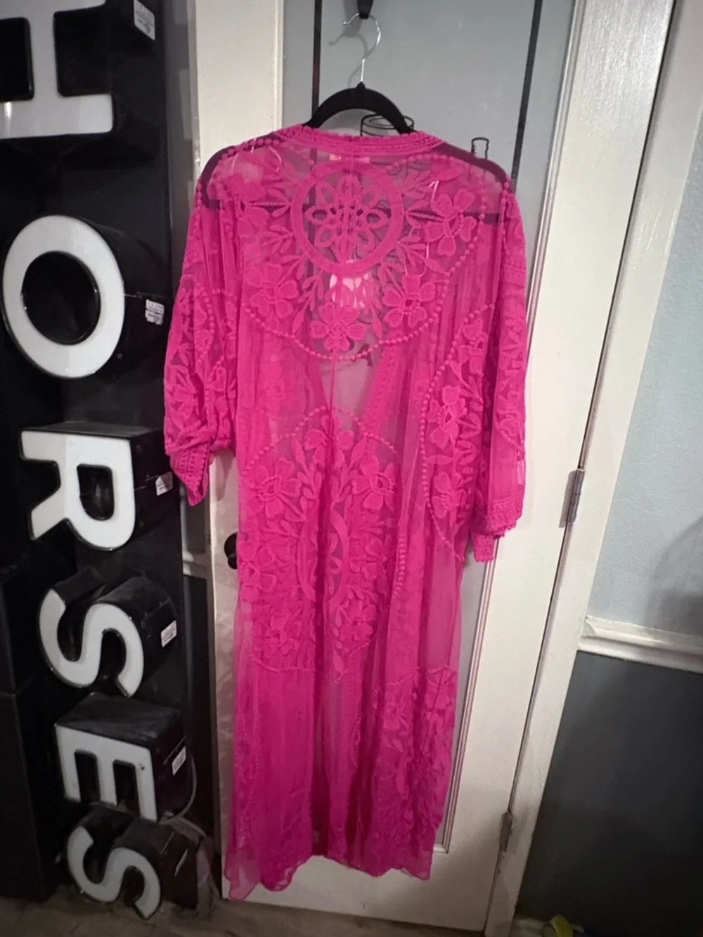 ✨ Umgee Pink Lace Kimono | Size XL | NWT | Boho Duster ✨ - Picture 2 of 5